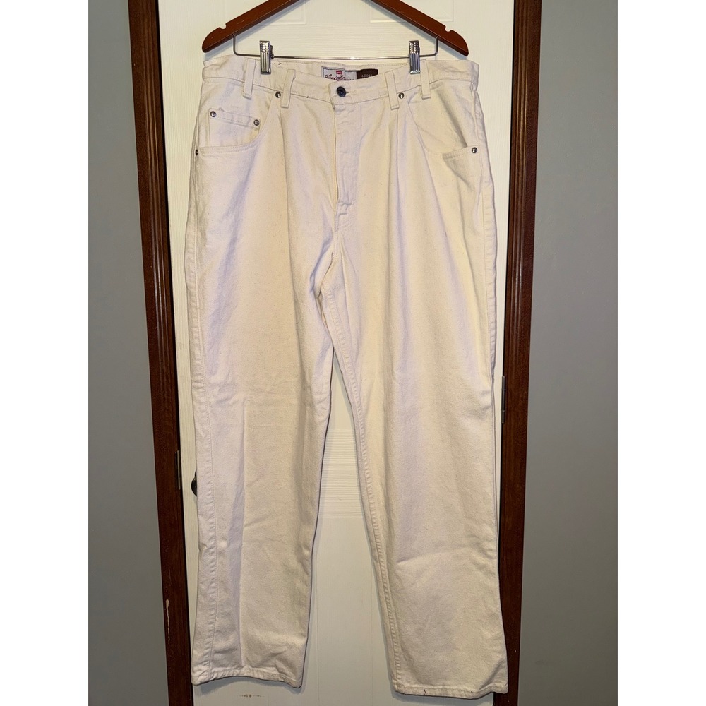 Vintage 1993 Levi Strauss Signature Loose Pleated Jeans Mens 38x32 Off White USA